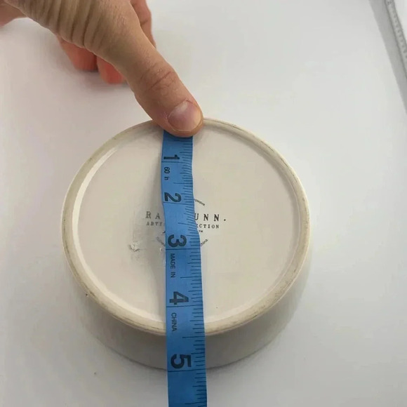 RAE DUNN pet/cat food bowl/water bowl blue ceramic dish “SLURP” - Picture 5 of 6